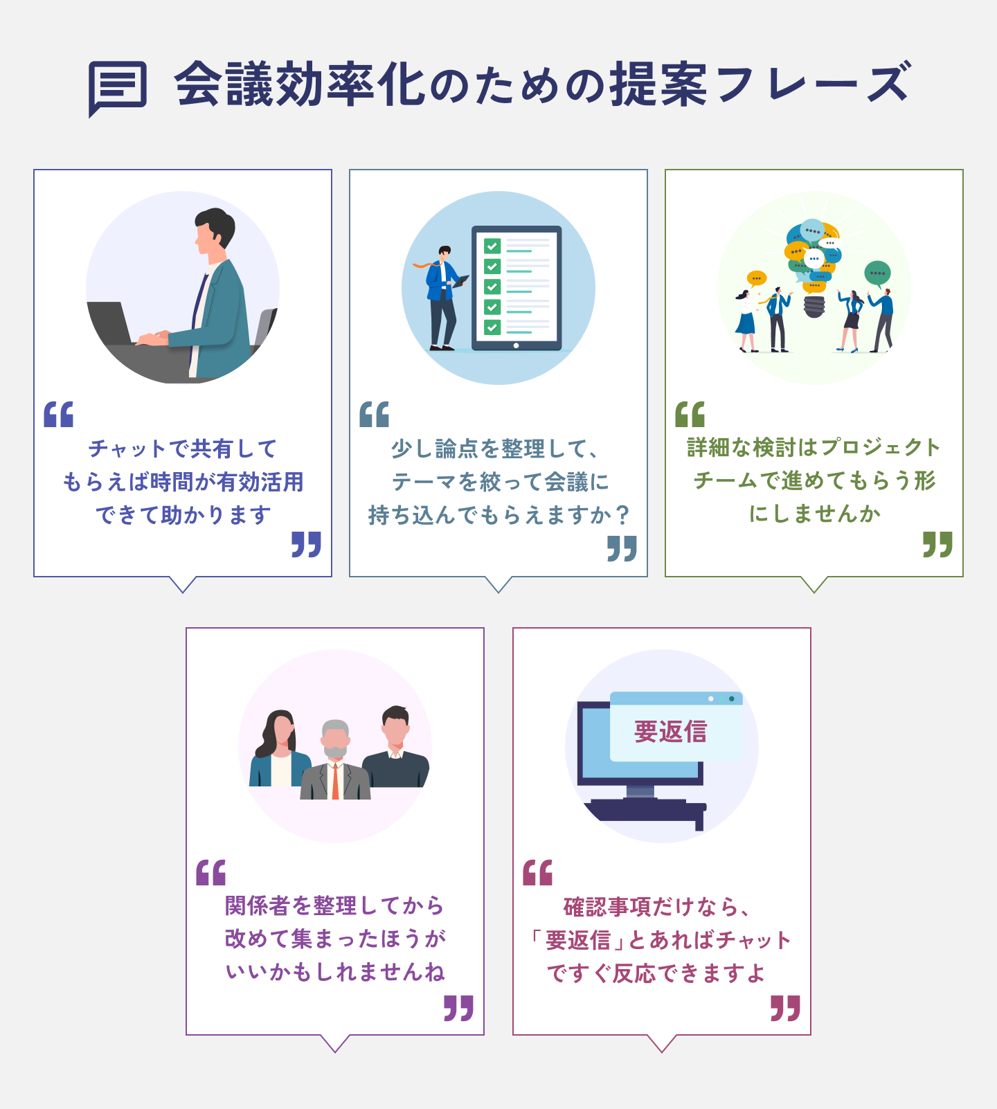 会議効率化のための提案フレーズ